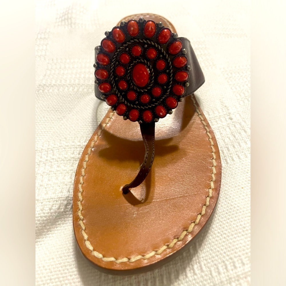 Miss Trish of Capri jeweled sandals made in Italy Size 6